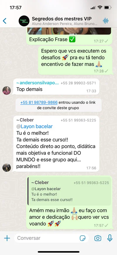 Mensagem de aluno 4